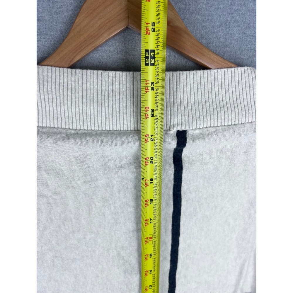 Lululemon Athletica Women 6 Colorblock Cotton Cardigan Sweater Gray Cream Button - Picture 4 of 5